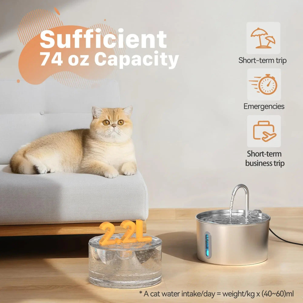 PureFlow™ Stainless Steel Cat Fountain