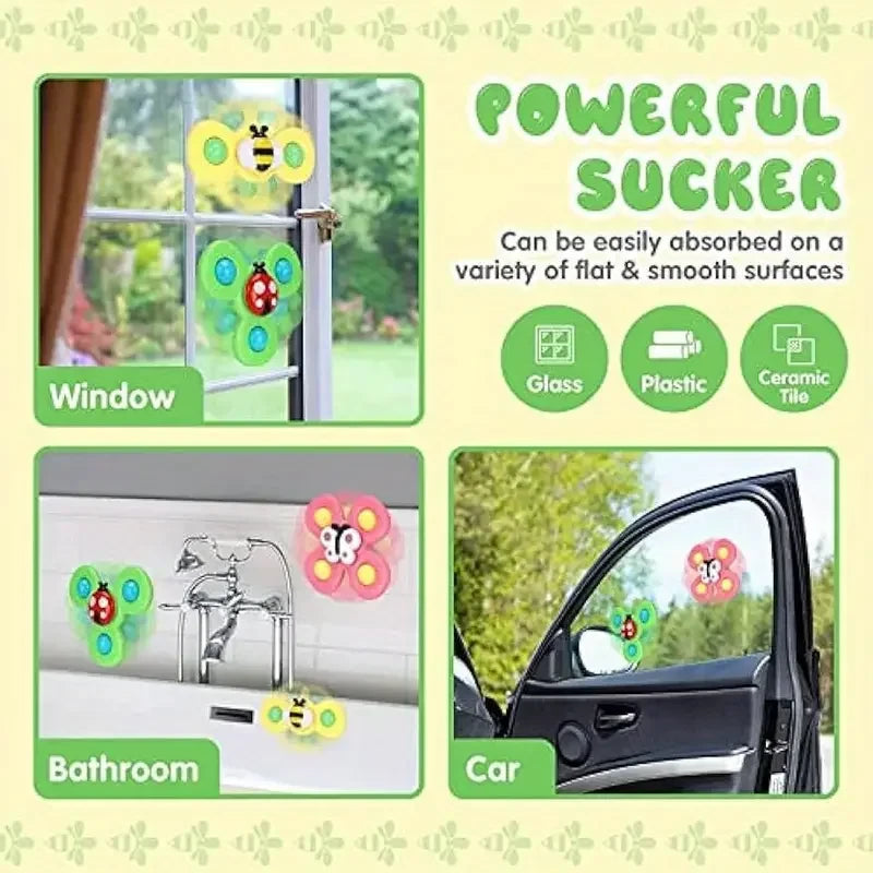 Interactive Spinner Suction Cup Toy