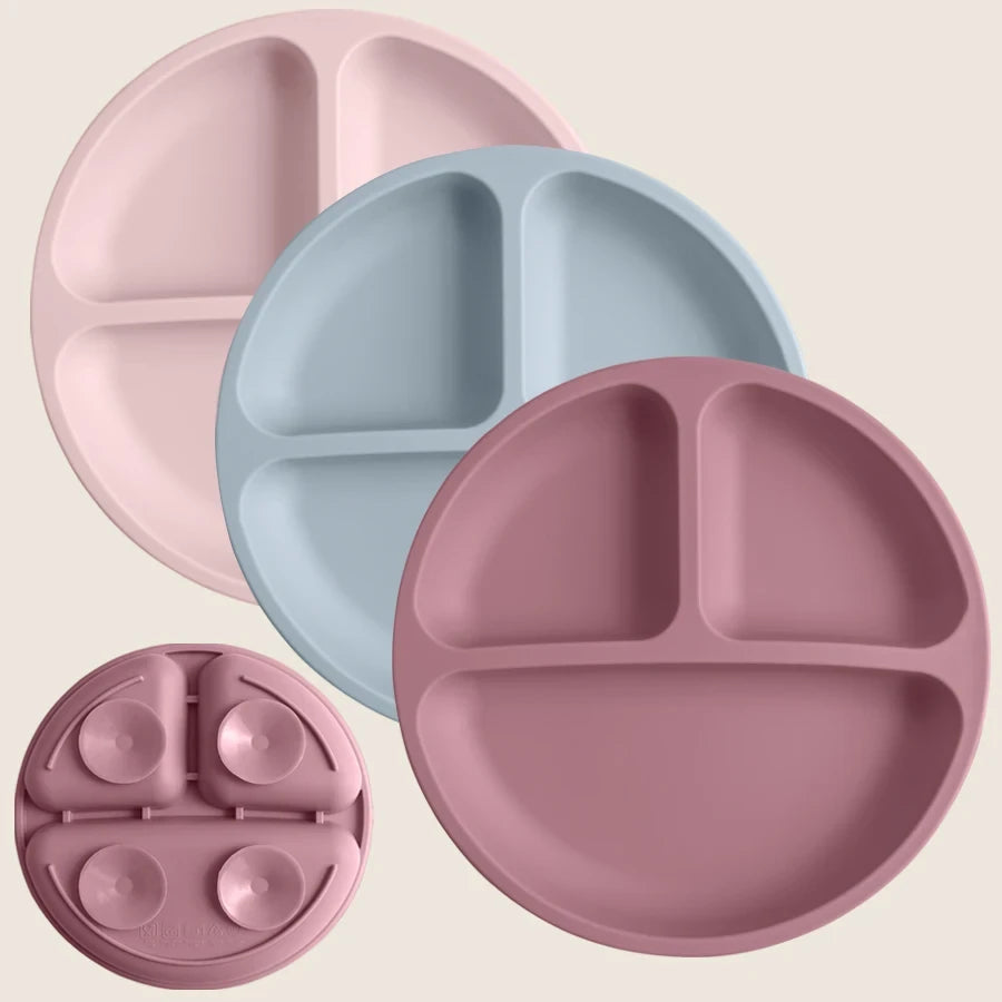 BPA-Free Silicone Divided Baby Plate