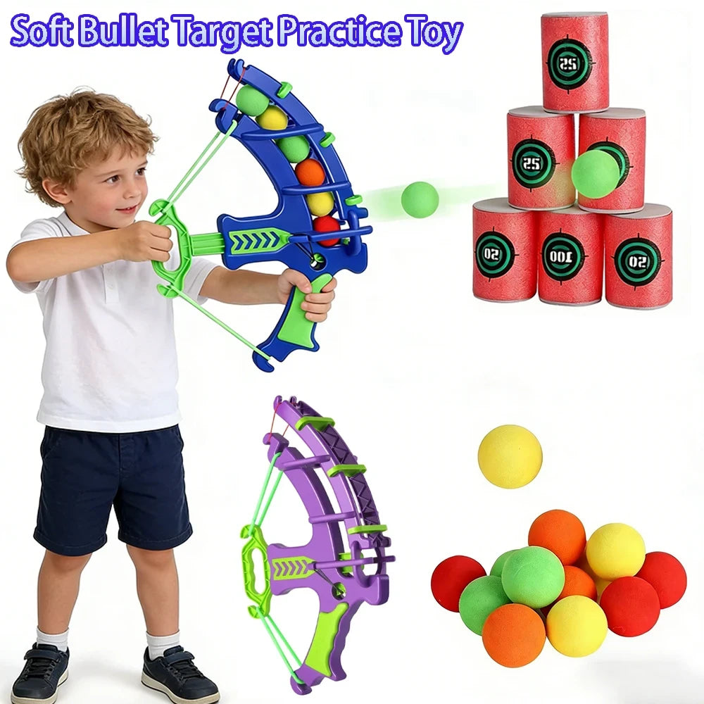 Kids Foam Ball Launcher Bow Set