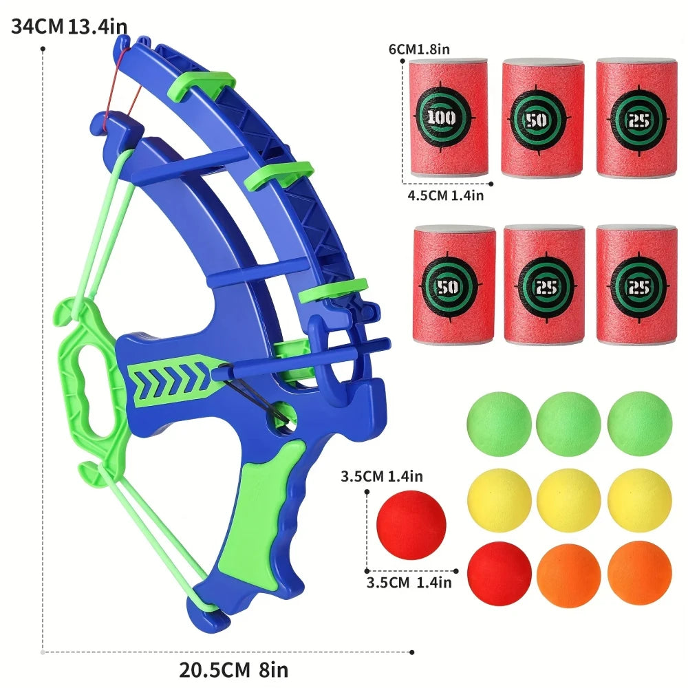 Kids Foam Ball Launcher Bow Set