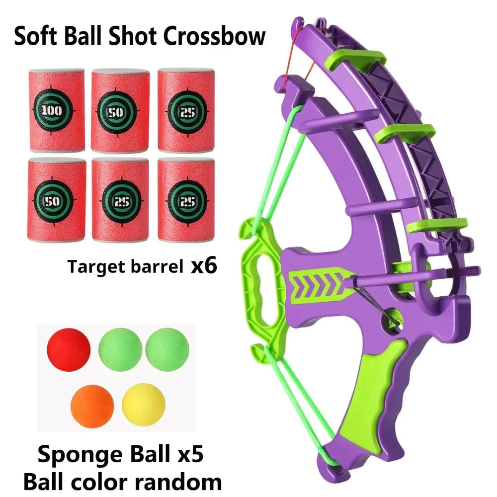 Kids Foam Ball Launcher Bow Set