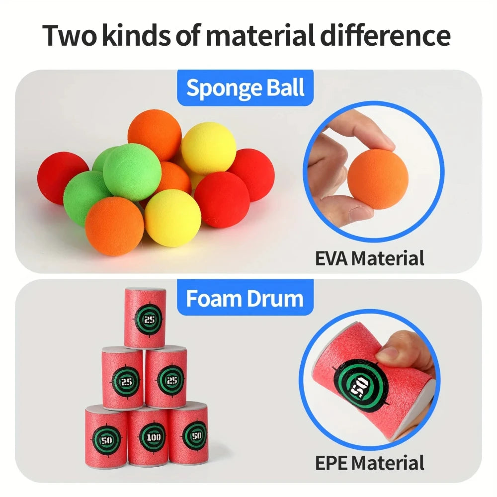 Kids Foam Ball Launcher Bow Set