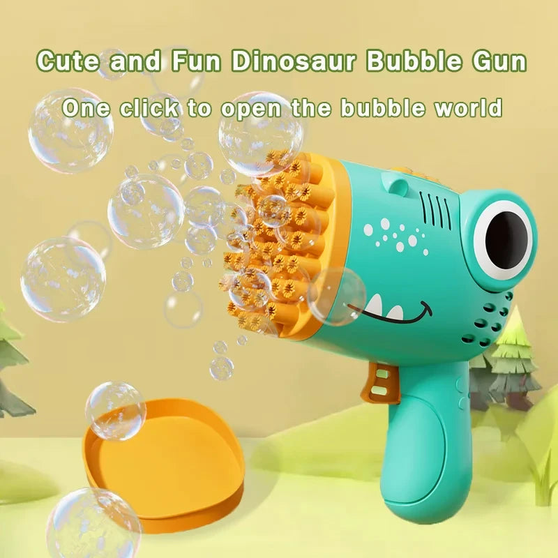 Dinosaur Electric Bubble Gun