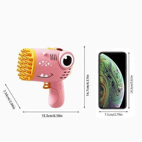 Dinosaur Electric Bubble Gun