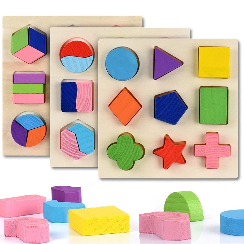 Kovisy Wooden Geometric Shape Sorting Puzzle