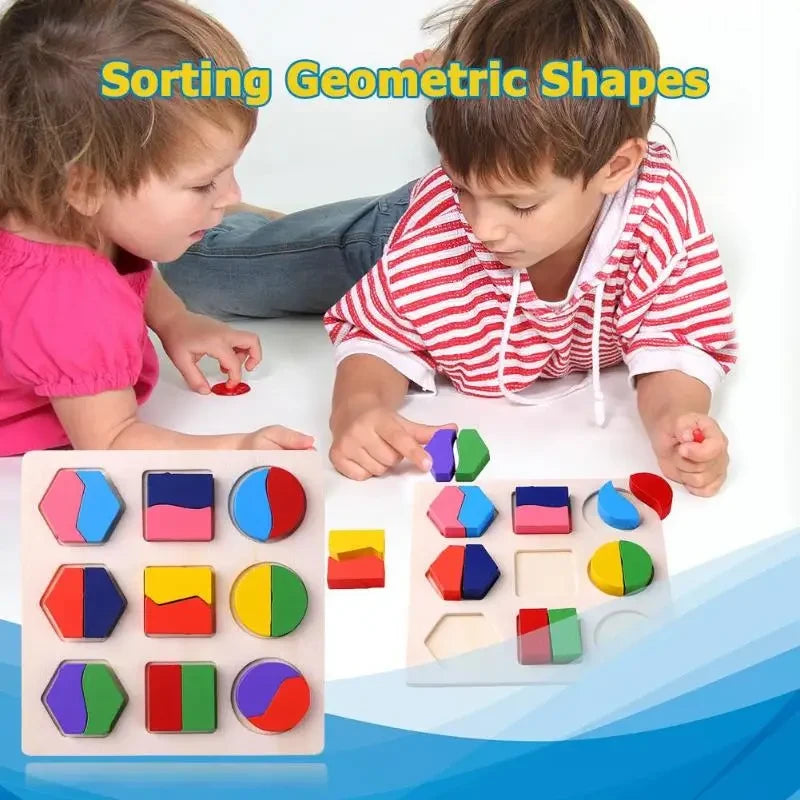 Kovisy Wooden Geometric Shape Sorting Puzzle