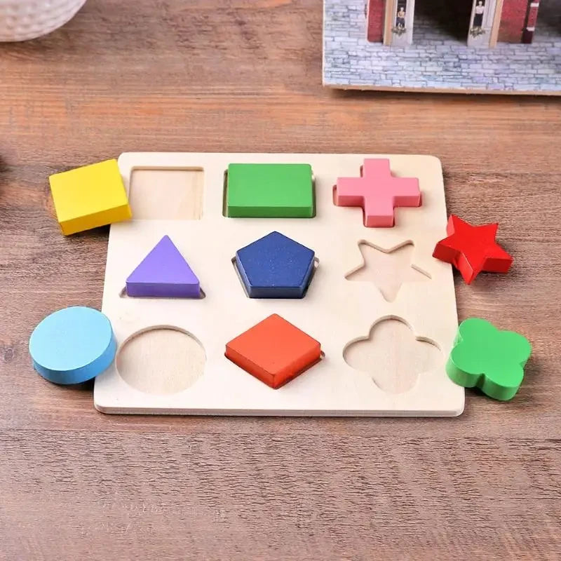 Kovisy Wooden Geometric Shape Sorting Puzzle