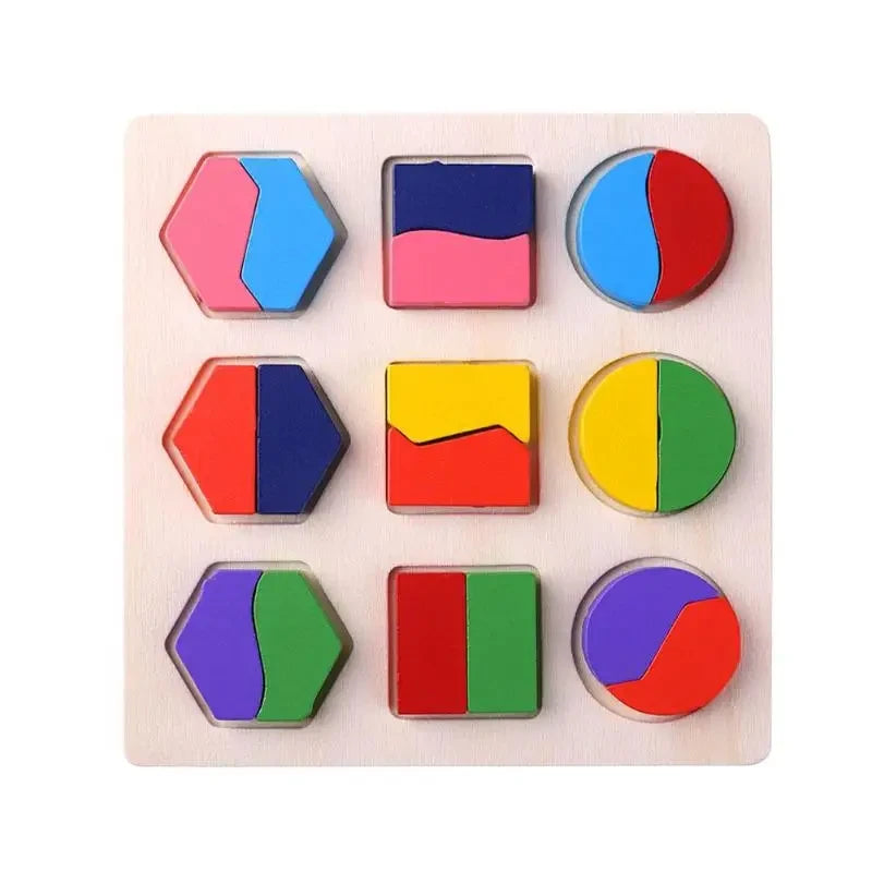 Kovisy Wooden Geometric Shape Sorting Puzzle