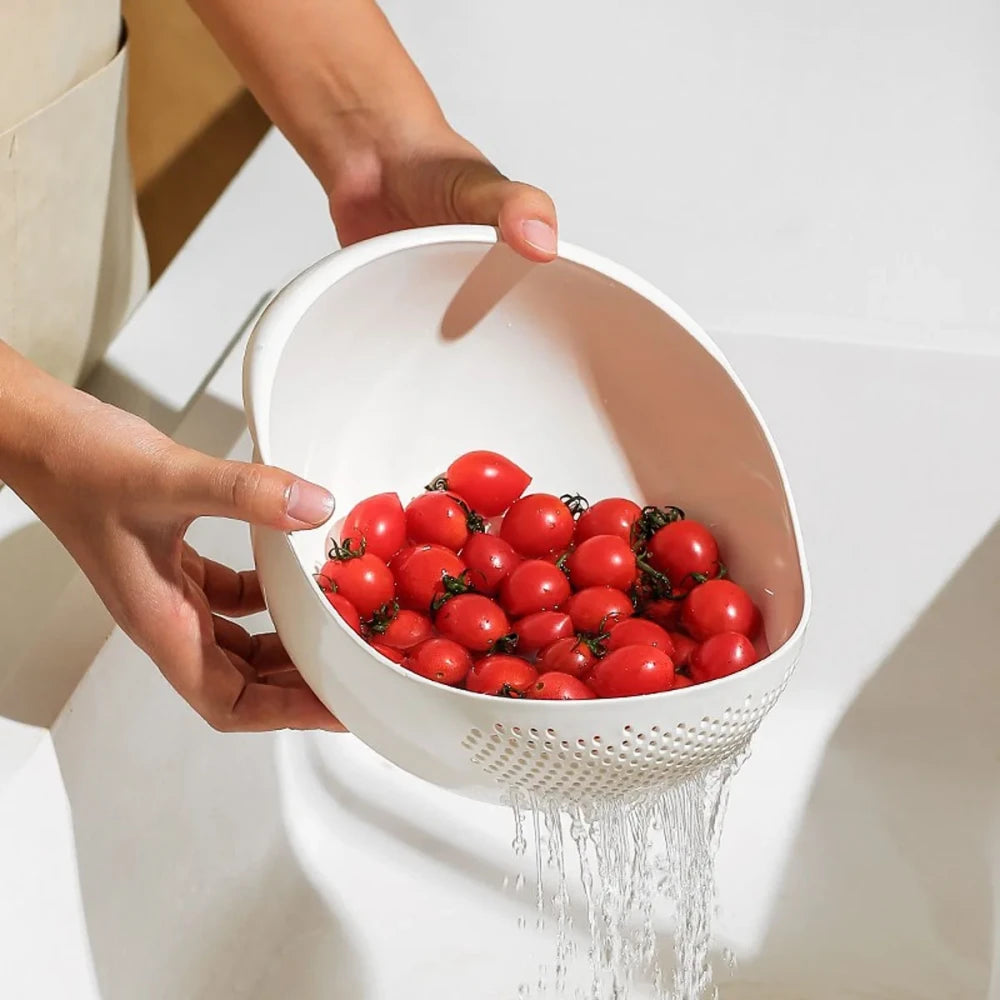 Rice and Vegetable Washing Drain Bowl