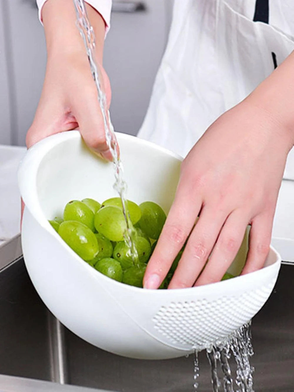 Rice and Vegetable Washing Drain Bowl