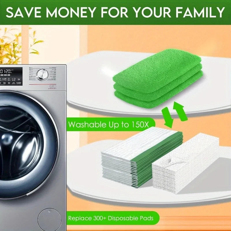 Reusable Ultra Fine Fiber Mop Pads
