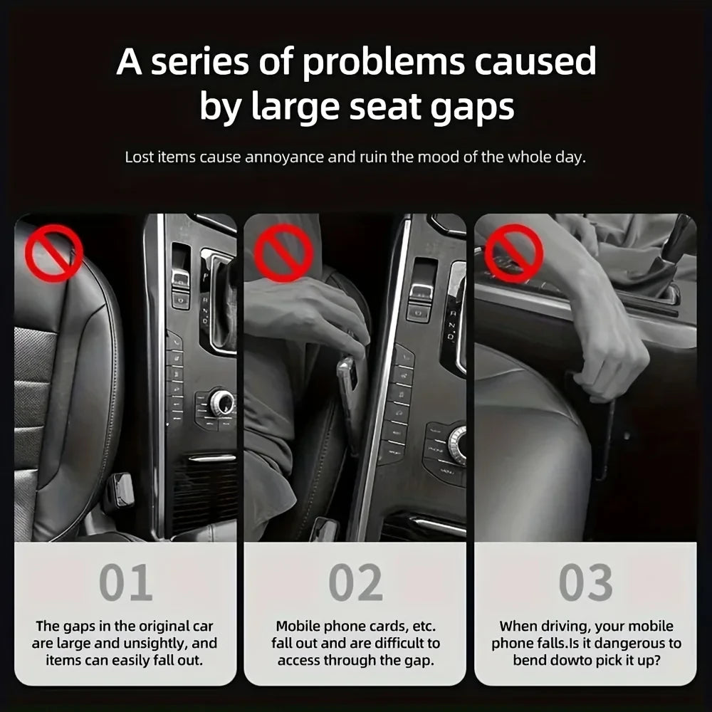 2-Piece Car Seat Gap Filler Organizer