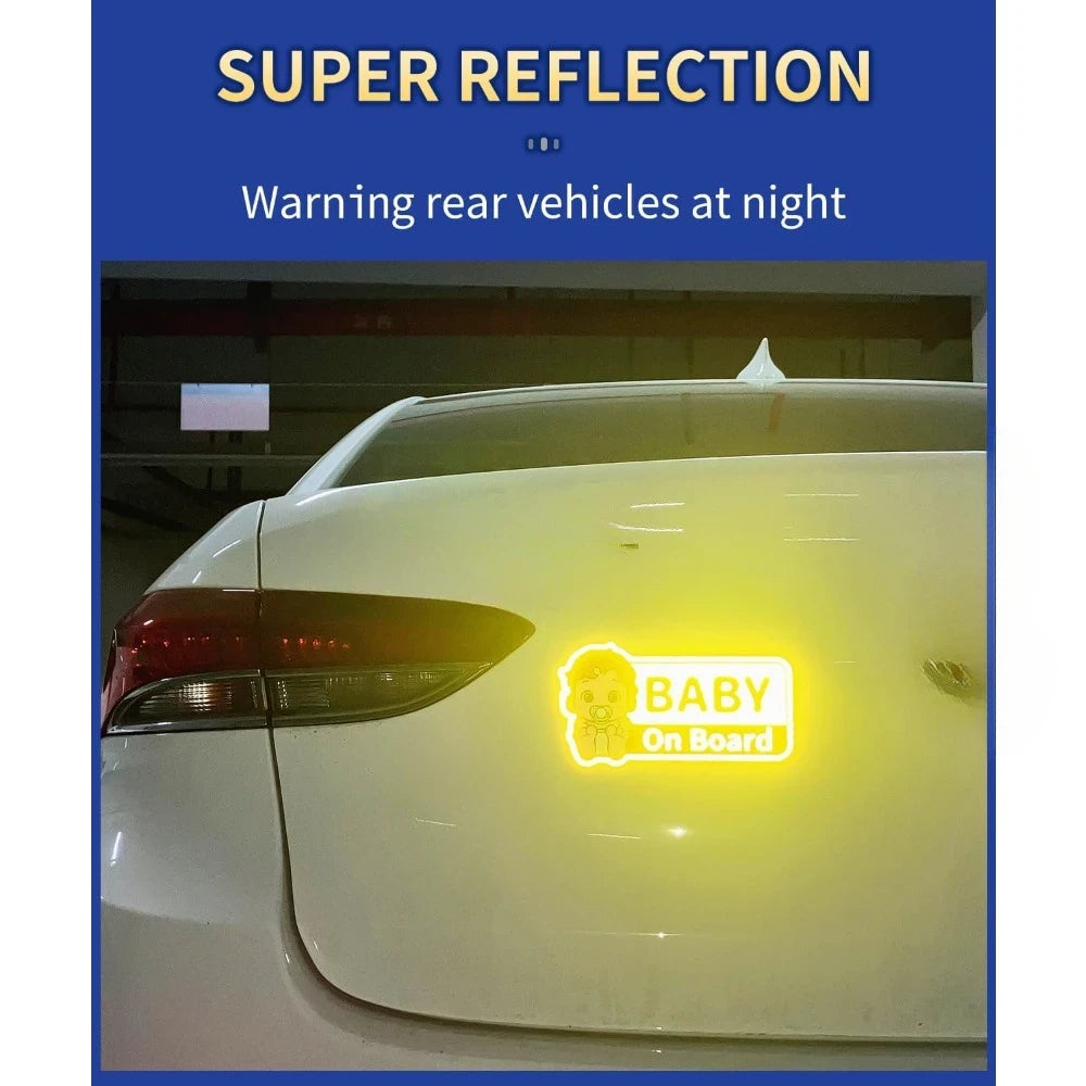 Reflective Baby On Board Car Decal