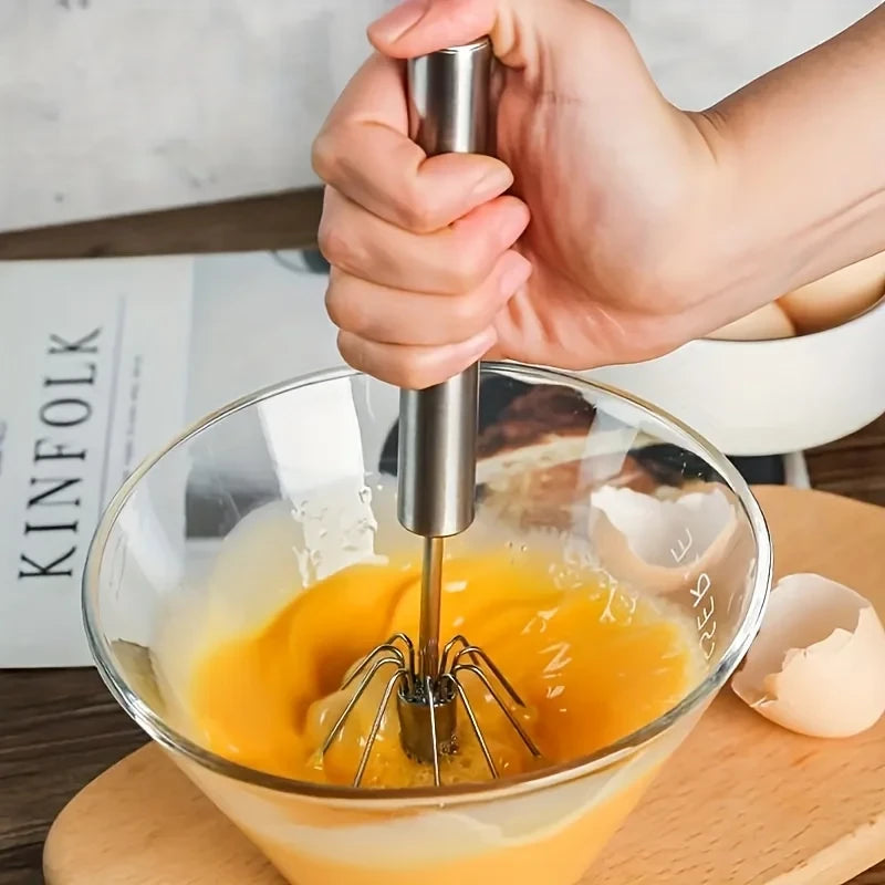 Stainless Steel Semi-Automatic Hand Whisk