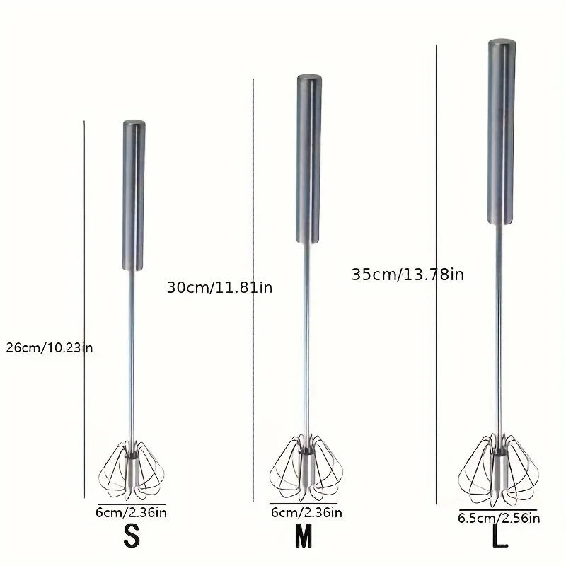 Stainless Steel Semi-Automatic Hand Whisk
