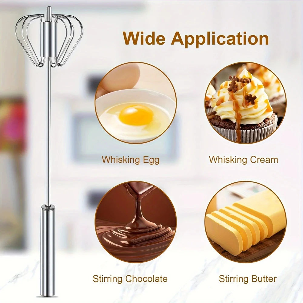 Stainless Steel Semi-Automatic Hand Whisk