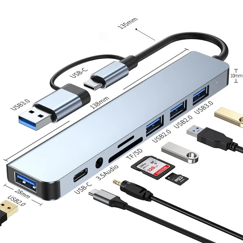Kovisy Dual-Head Multiport USB Hub