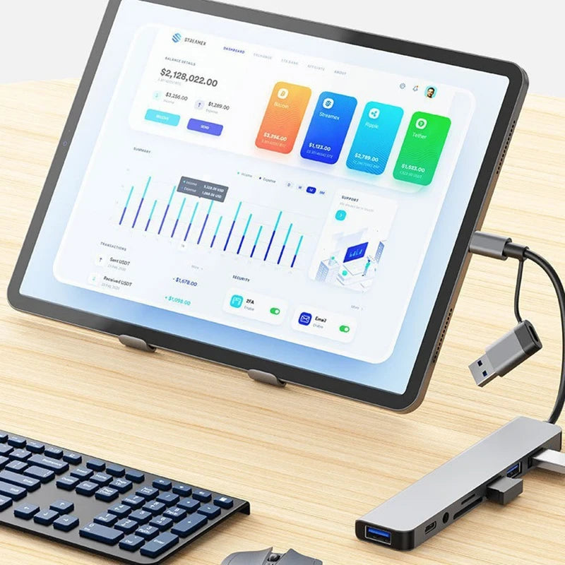 Kovisy Dual-Head Multiport USB Hub
