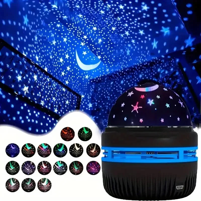 USB Rotating Starry Sky Projector Night Light