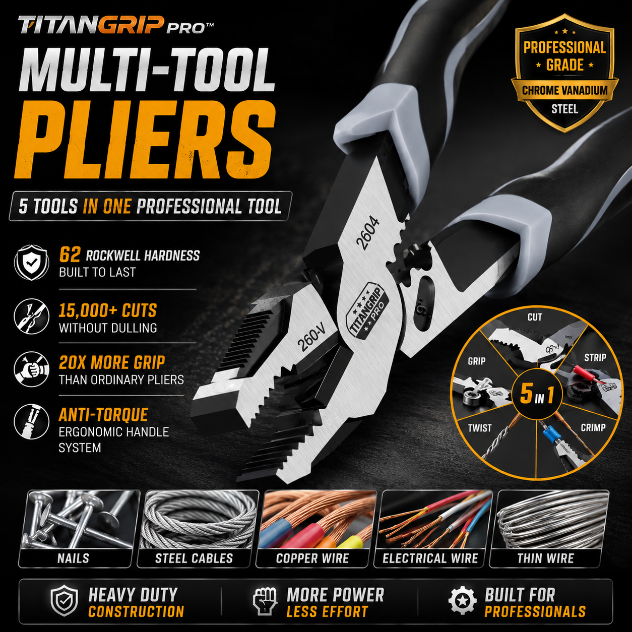 TitanGrip Pro™ Multi-Tool Pliers